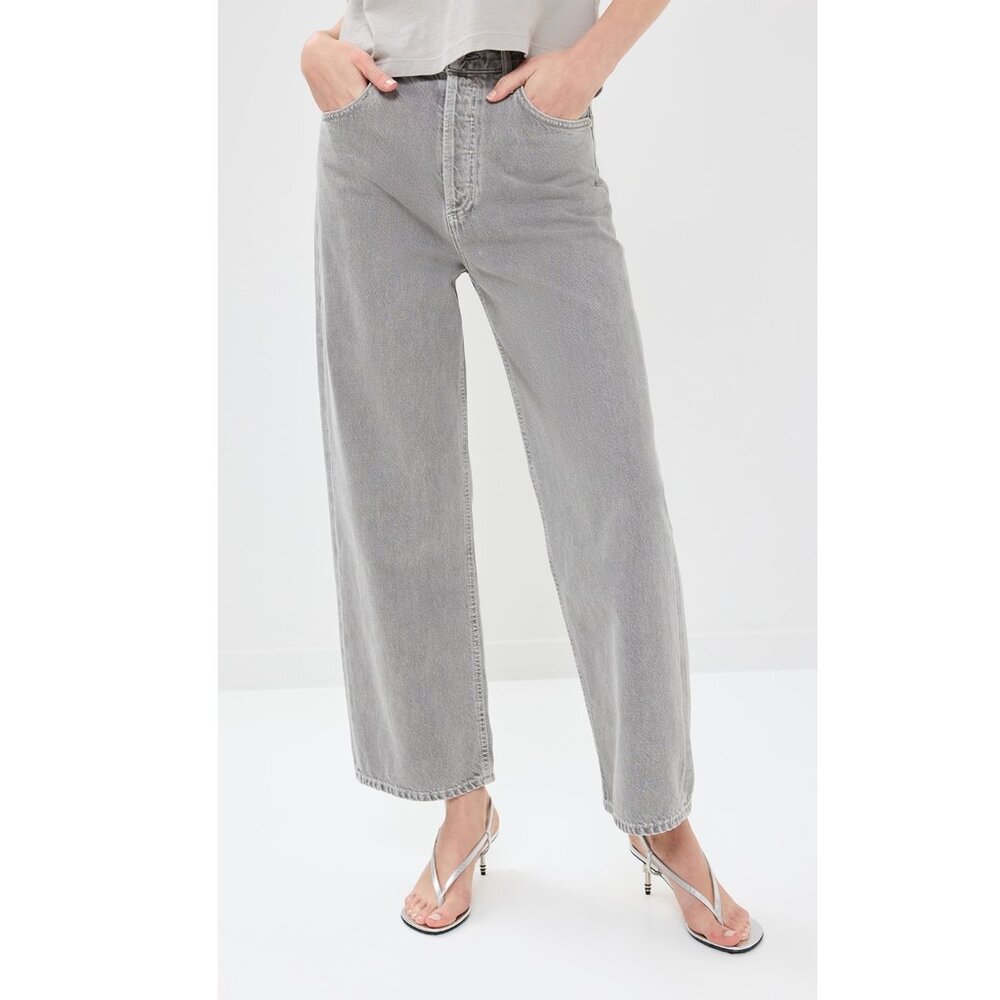 Gorgeous “Owl” Agolde Ren Wide Leg Gray Jeans size 25